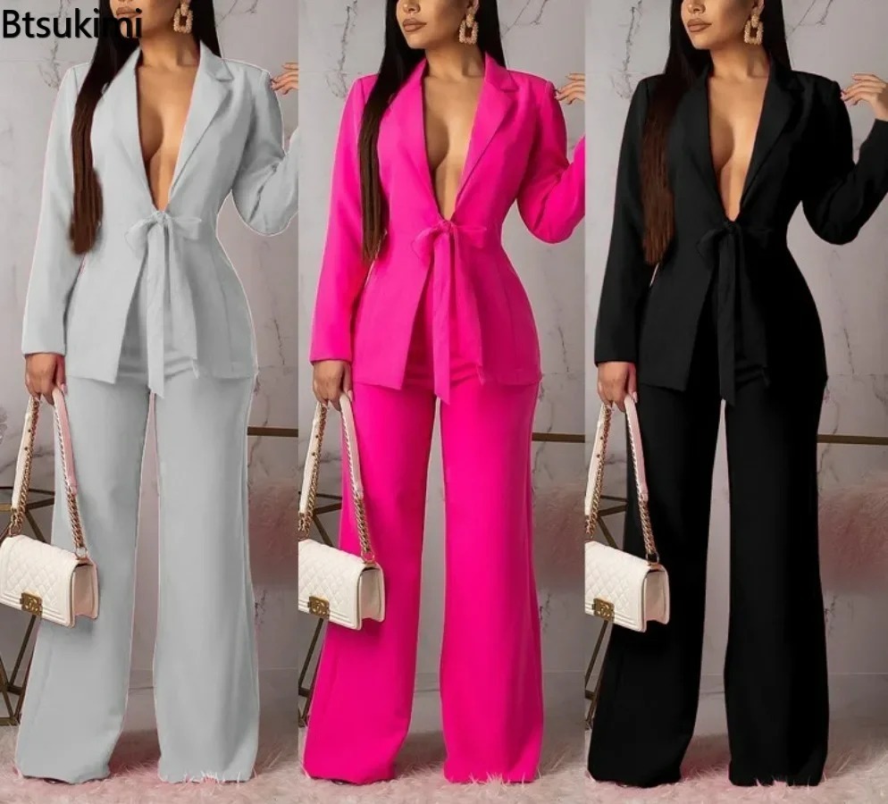 Women Formal Wear With Tie - New 2026 Women's Formal Business Suit