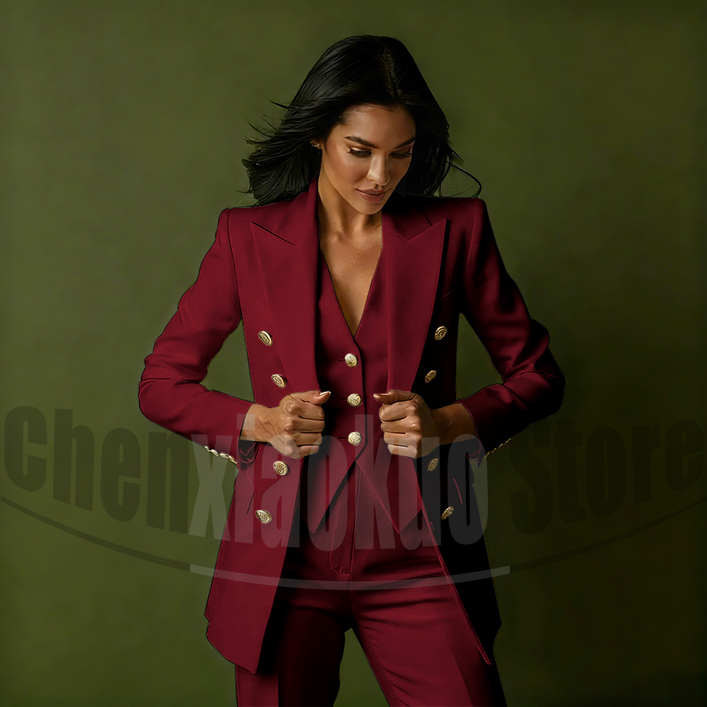 Women's Double Breasted Three  - đánh giá và giá Women Formal Wear Shirt And Pant