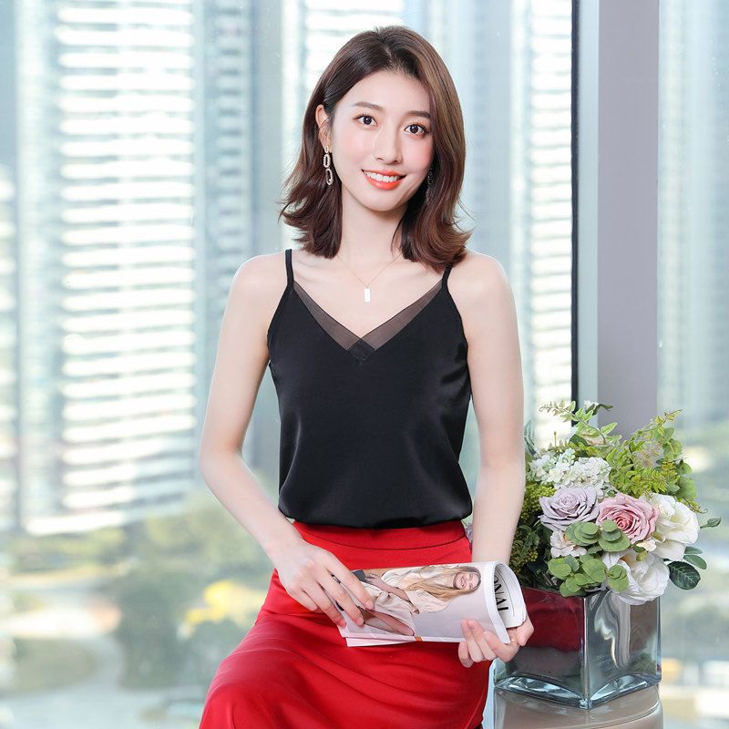 New style ice silk camisole bl - đánh giá và giá Women Formal Office Wear Tops