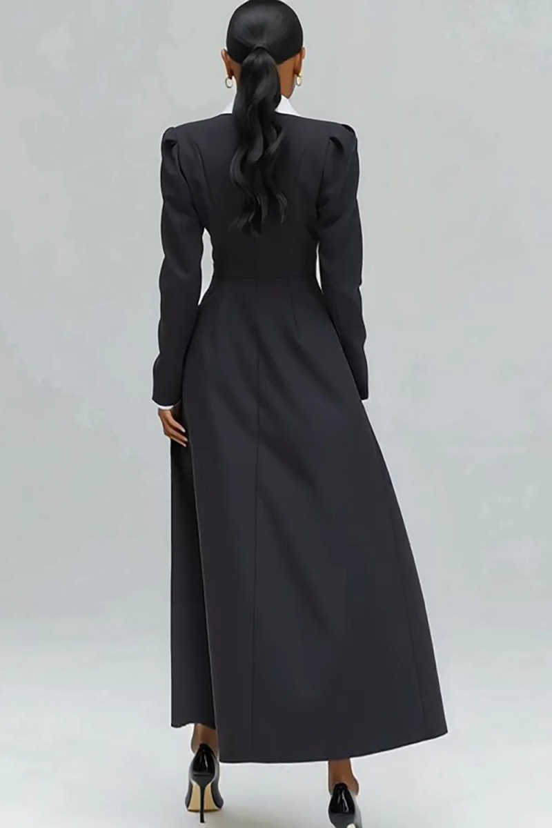 A Line Women Long Blazer Jacke - đánh giá và giá Women Formal Wear With Tie