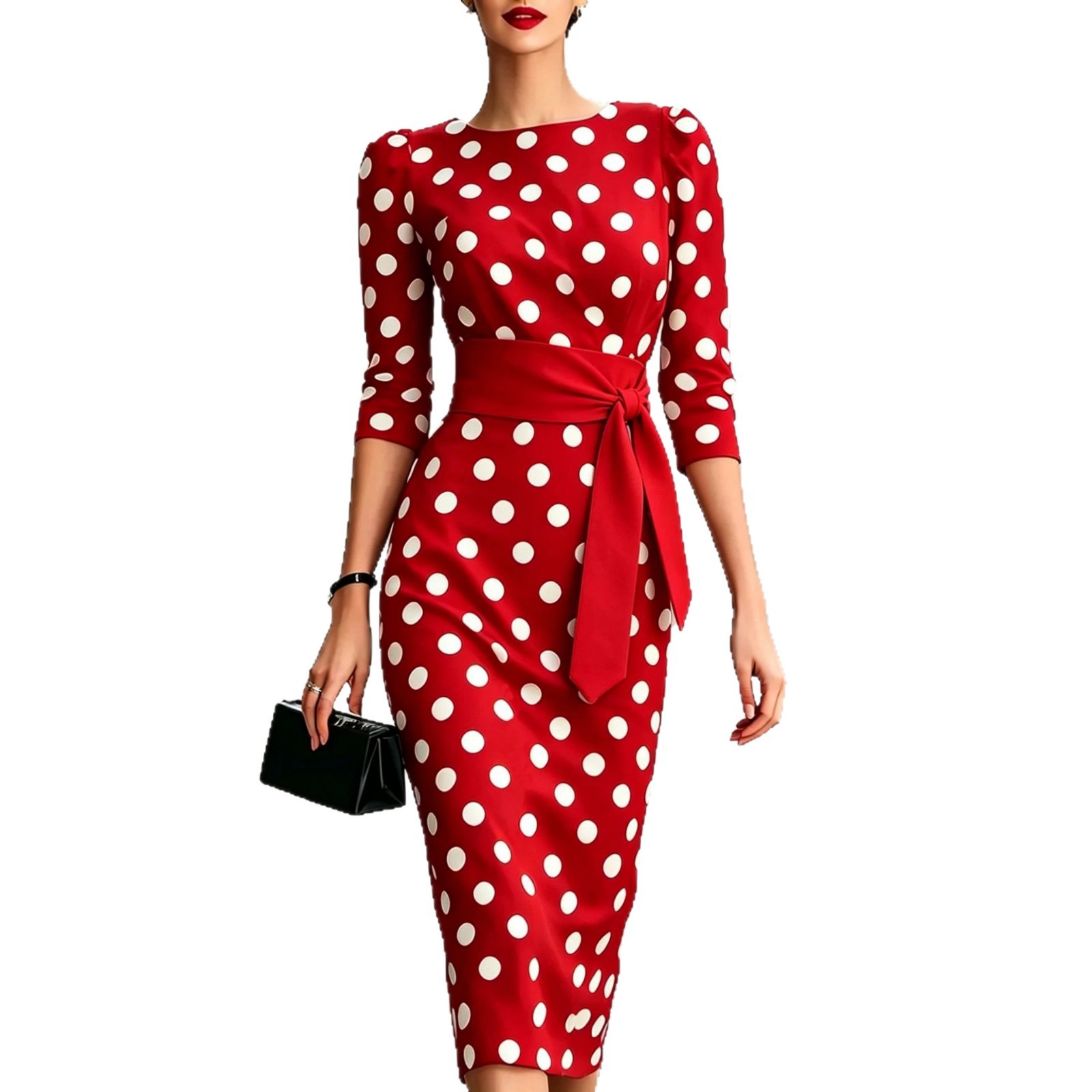 Women Elegant Black White Polk - đánh giá và giá Women Formal Office Wear Tops