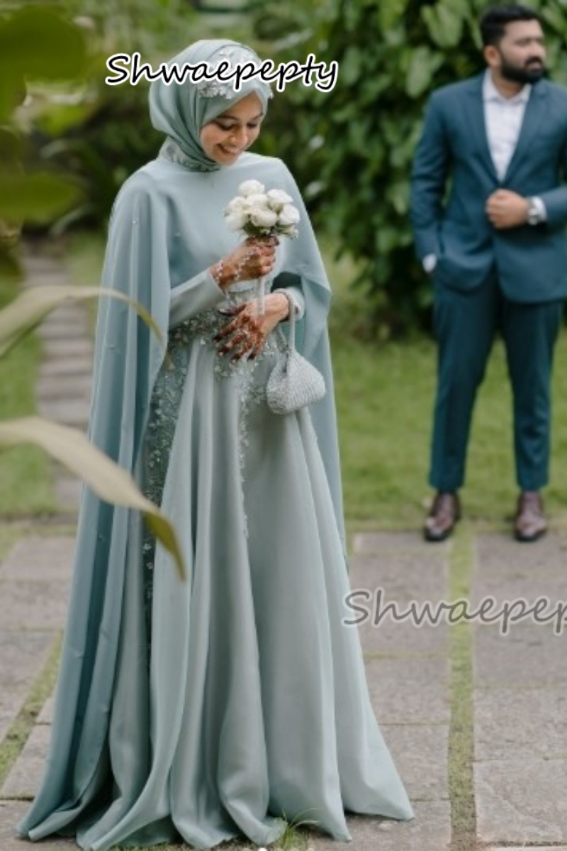 Elegant Muslim Evening Dress W - đánh giá và giá Women Formal Wear Hijab