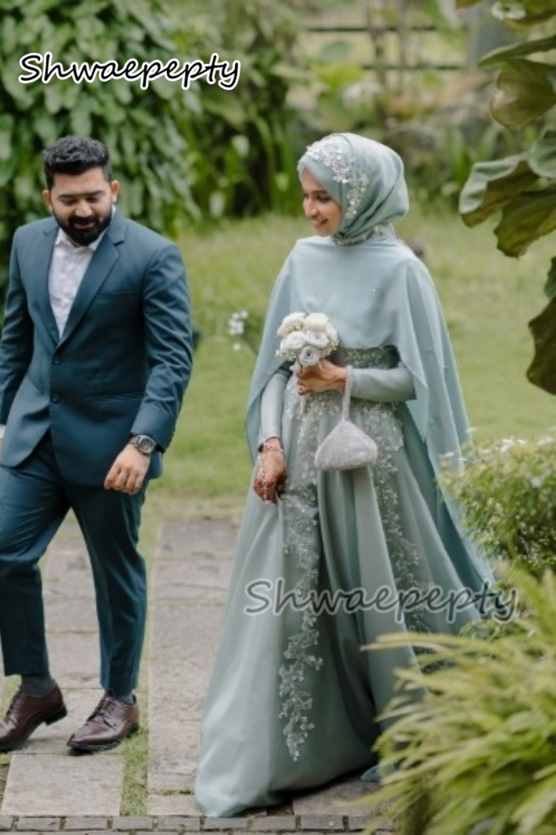 Elegant Muslim Evening Dress W - đánh giá và giá Women Formal Wear Hijab