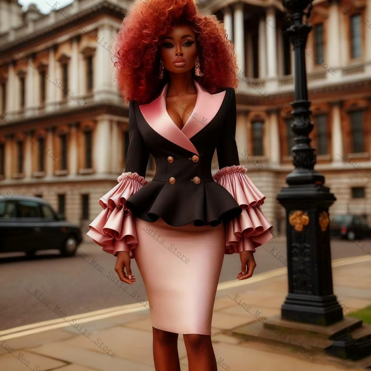 Black Pink Women Suit Set 2 Pc - đánh giá và giá Women'S Formal Wear Tuxedo