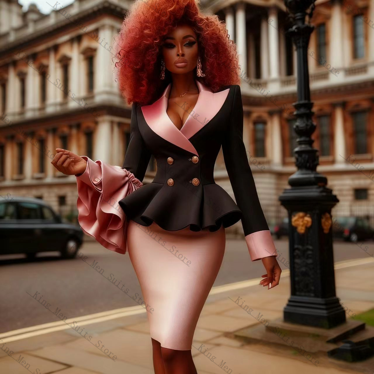 Black Pink Women Suit Set 2 Pc - đánh giá và giá Women'S Formal Wear Tuxedo