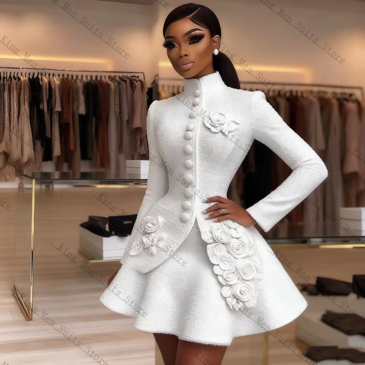 Luxury White Women Suit Set 2  - đánh giá và giá Women'S Formal Wear Tuxedo