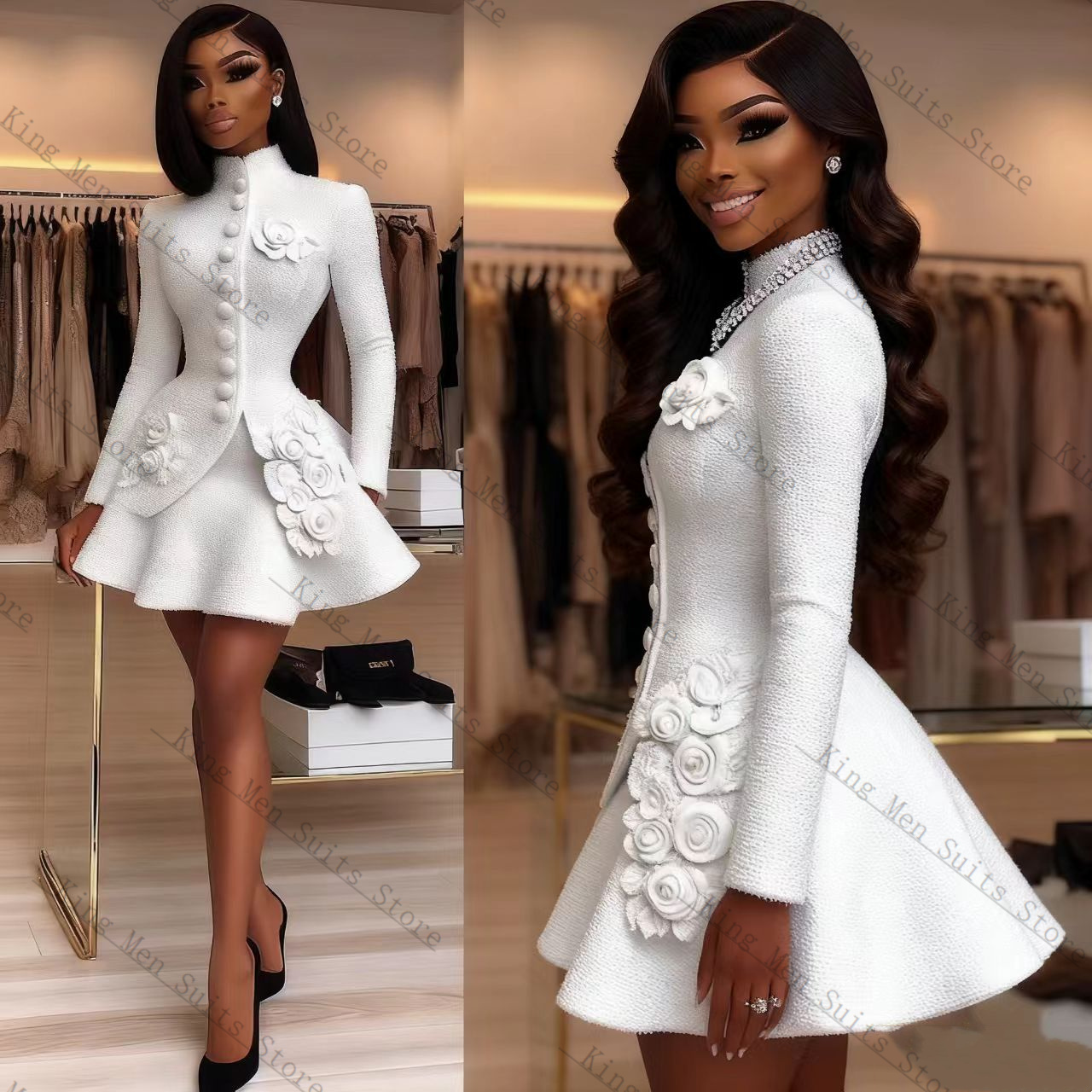 Luxury White Women Suit Set 2  - đánh giá và giá Women'S Formal Wear Tuxedo