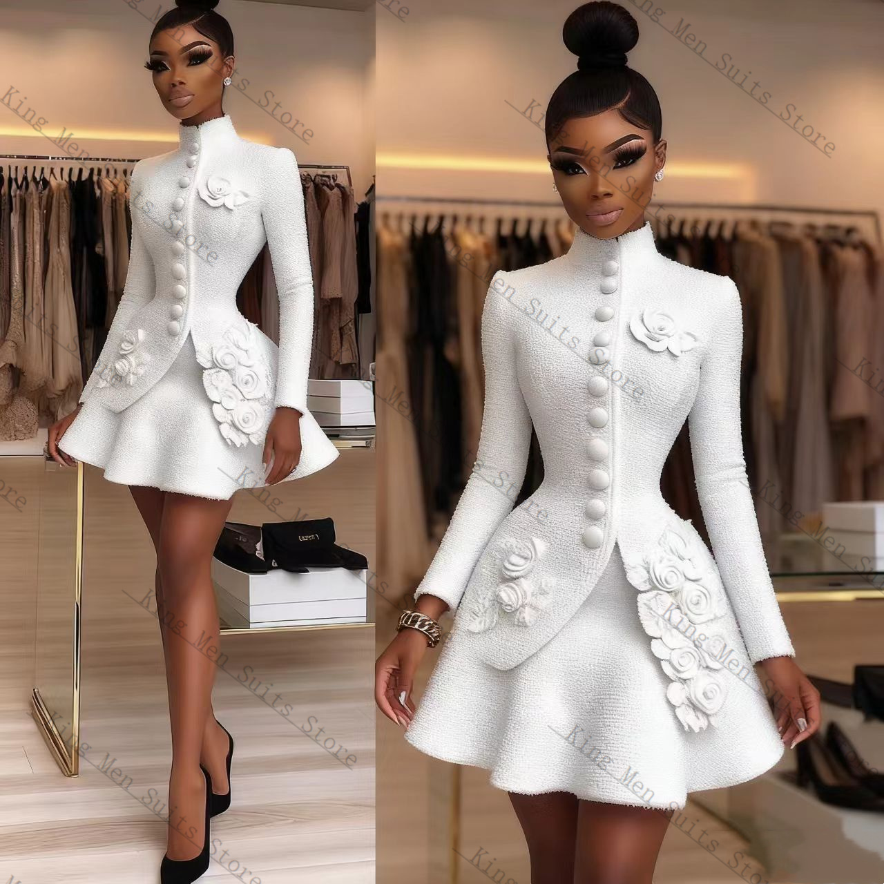 Luxury White Women Suit Set 2  - đánh giá và giá Women'S Formal Wear Tuxedo