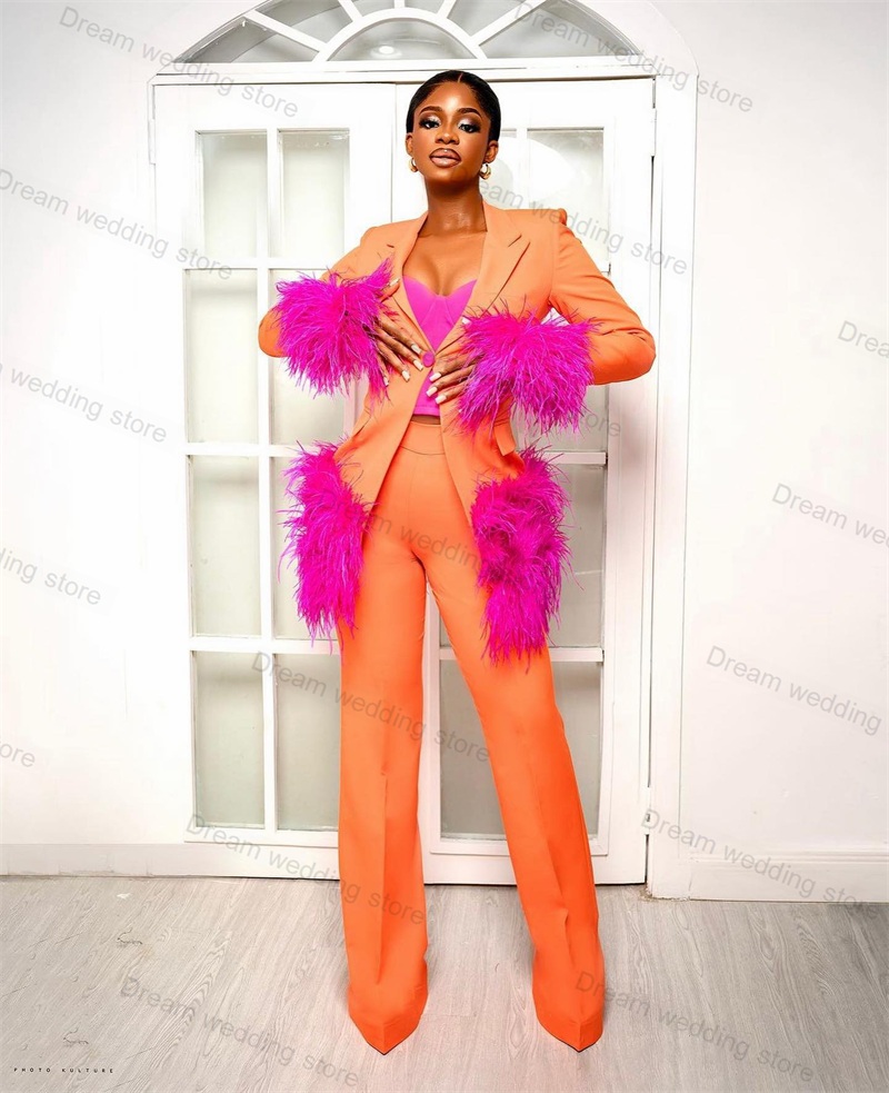 Ostrich Feather Orange Women S - đánh giá và giá Women'S Formal Wear Tuxedo