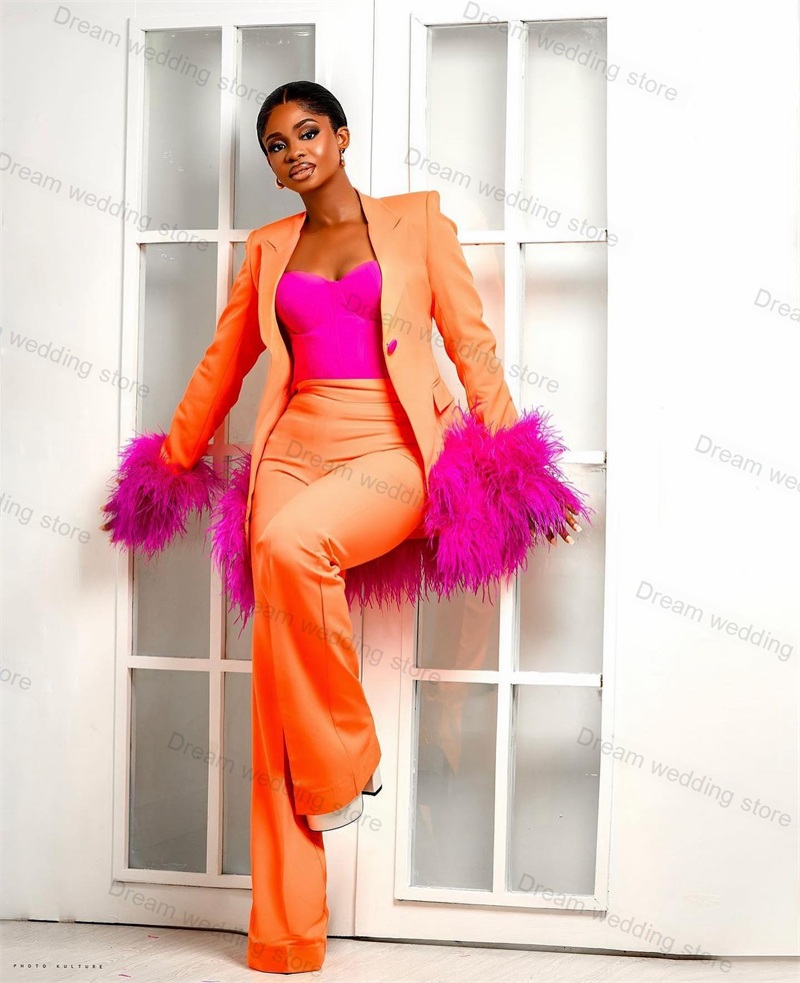 Ostrich Feather Orange Women S - đánh giá và giá Women'S Formal Wear Tuxedo