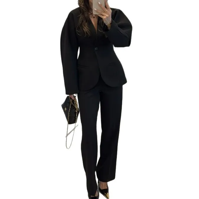 2025 New Women Black V Neck Wa - đánh giá và giá Women Formal Wear With Tie