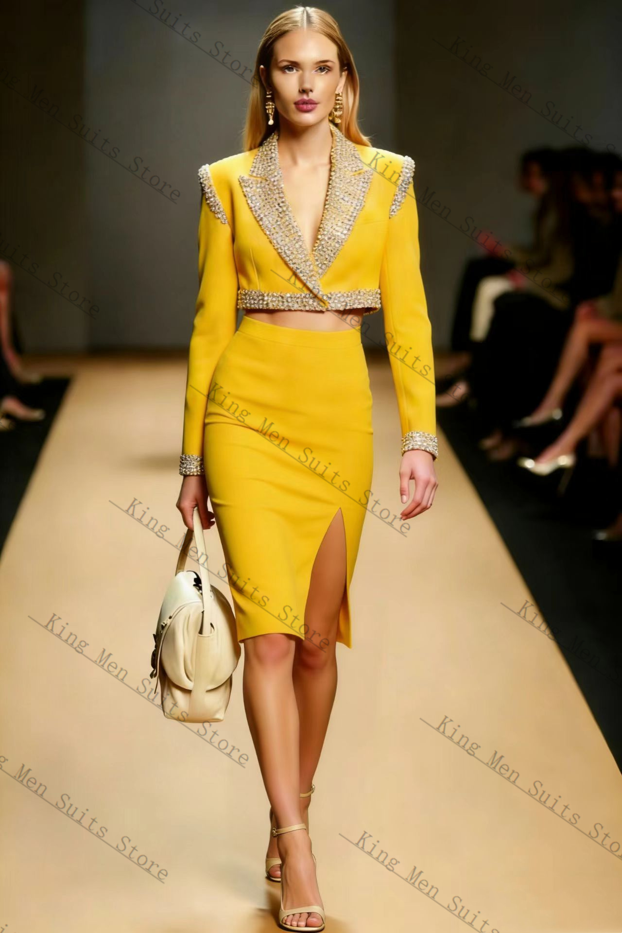 Yellow Crystals Women Suit Ski - đánh giá và giá Women'S Formal Wear Tuxedo