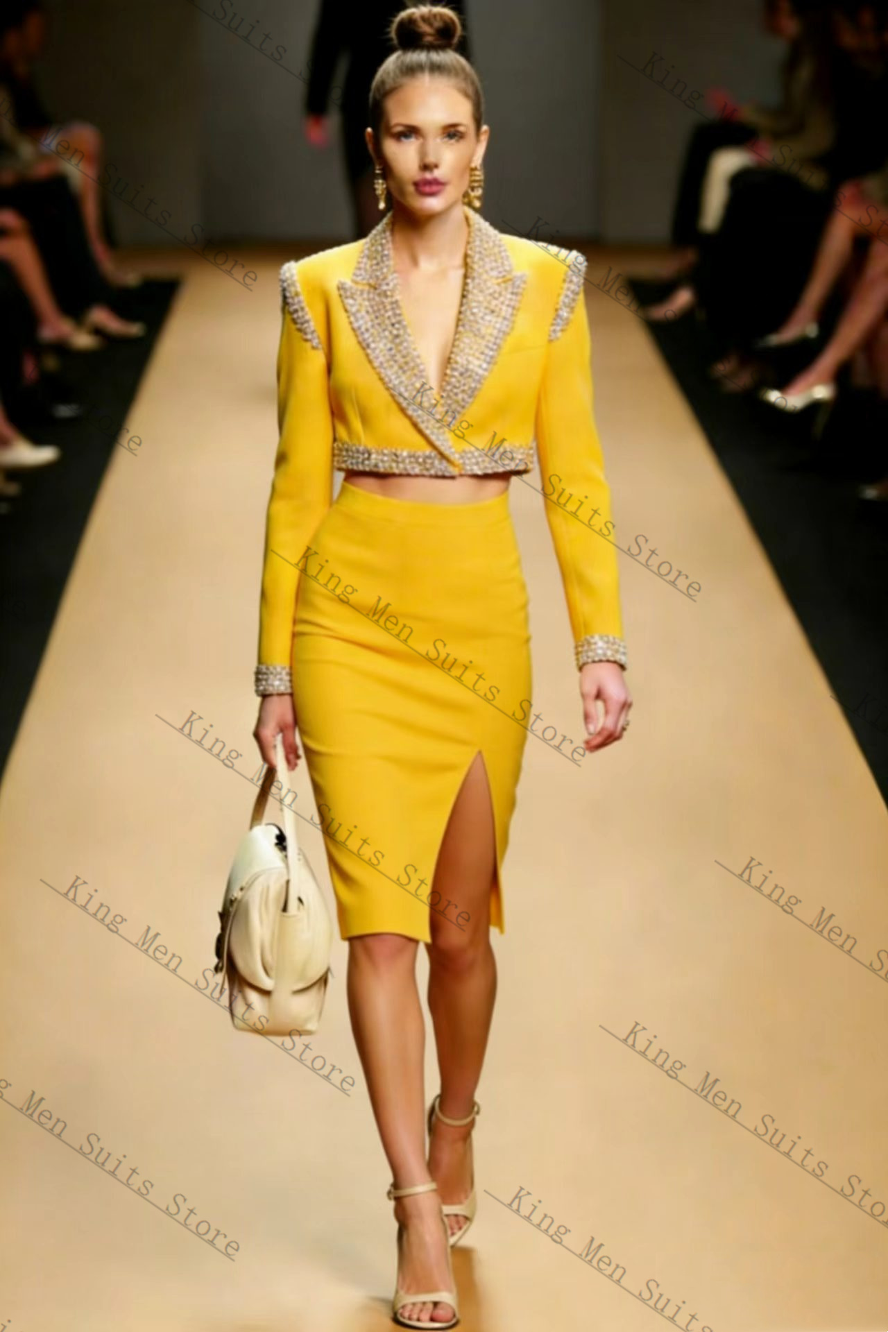 Yellow Crystals Women Suit Ski - đánh giá và giá Women'S Formal Wear Tuxedo