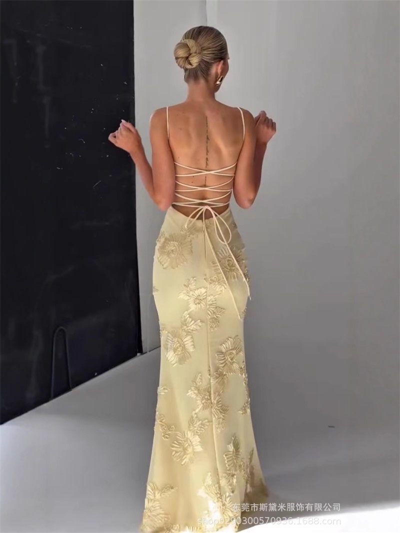 Yellow Embroidery Women Prom D - đánh giá và giá Women'S Holiday Formal Wear