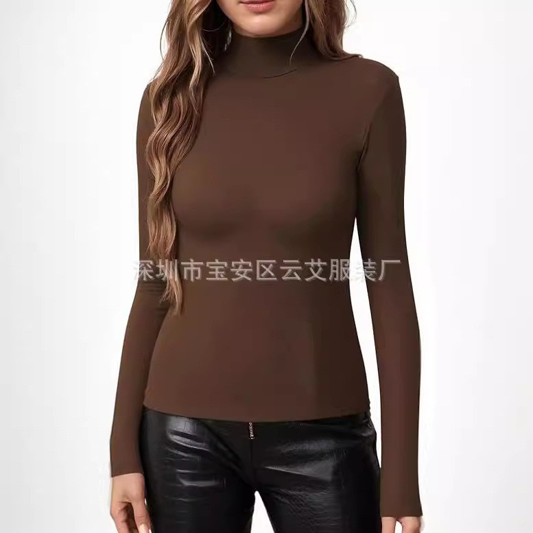 Women Fitted Solid Color Turtl - đánh giá và giá Turtleneck Bodysuit Office