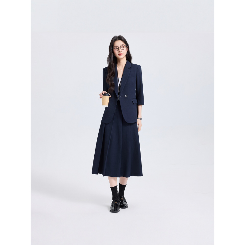 Navy Blue Women's Suit Set for - đánh giá và giá Women Formal Wear Shirt And Pant