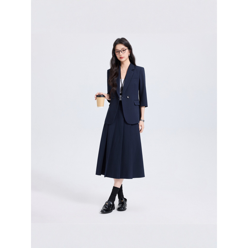 Navy Blue Women's Suit Set for - đánh giá và giá Women Formal Wear Shirt And Pant