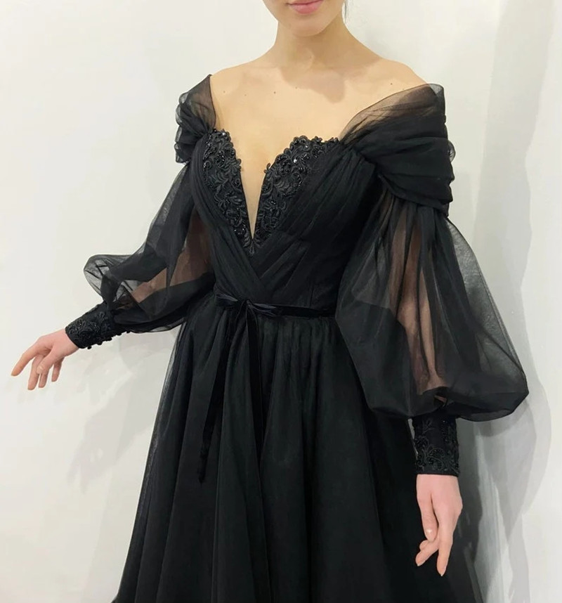 Gothic Đen Áo Cưới Một Dòng Re - đánh giá và giá Women'S Gothic Formal Wear