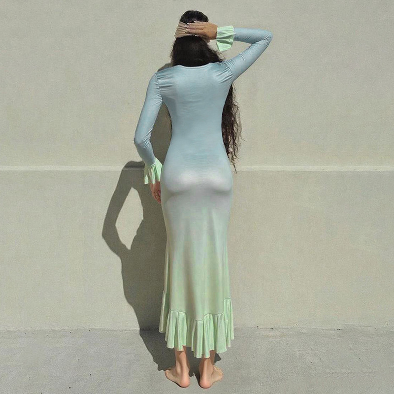 Gradient Blue Women Prom Dress - đánh giá và giá Women'S Holiday Formal Wear