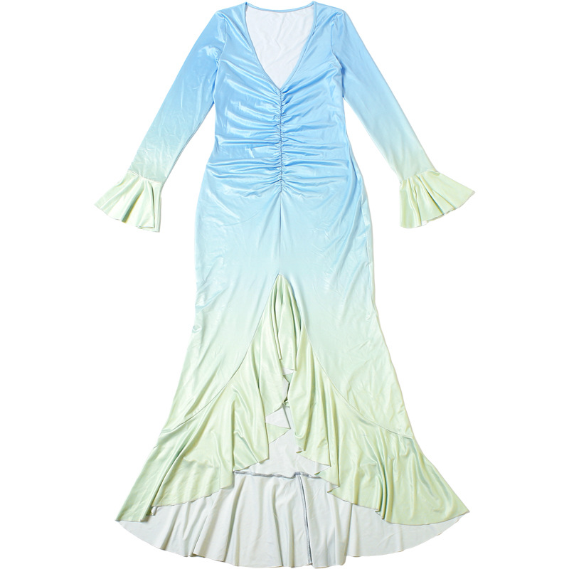 Gradient Blue Women Prom Dress - đánh giá và giá Women'S Holiday Formal Wear