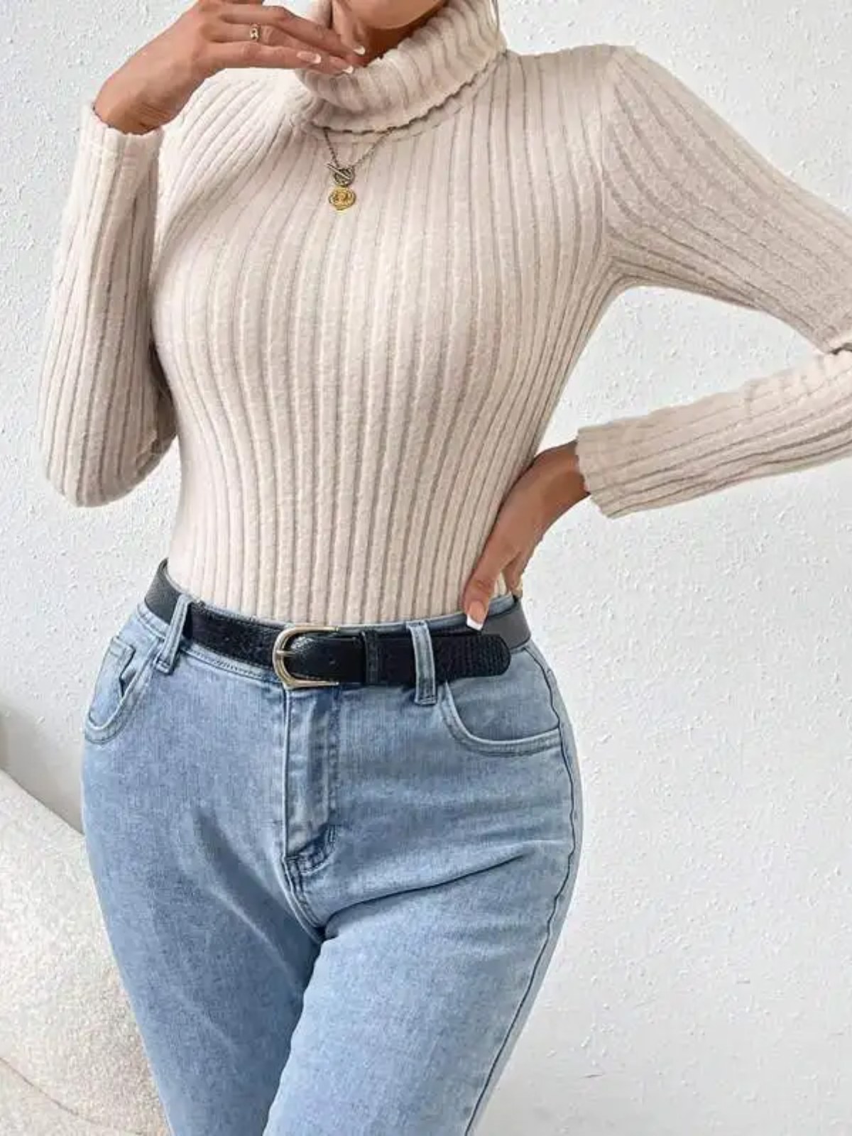 Foamlina2025 Spring New France - đánh giá và giá Turtleneck Bodysuit Office