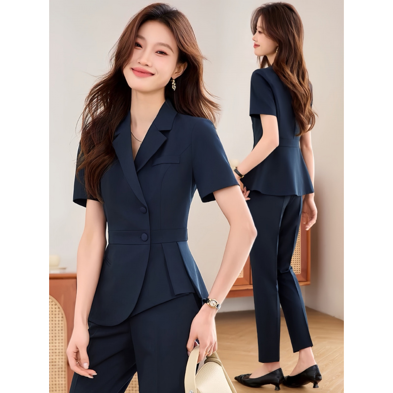 Navy blue women's thin profess - đánh giá và giá Women Formal Wear Shirt And Pant